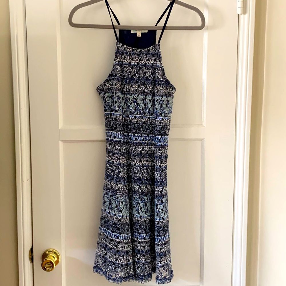 Beautiful Crochet Blue Dress